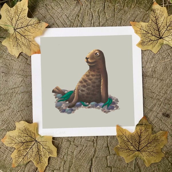 Brown Seal Art Print