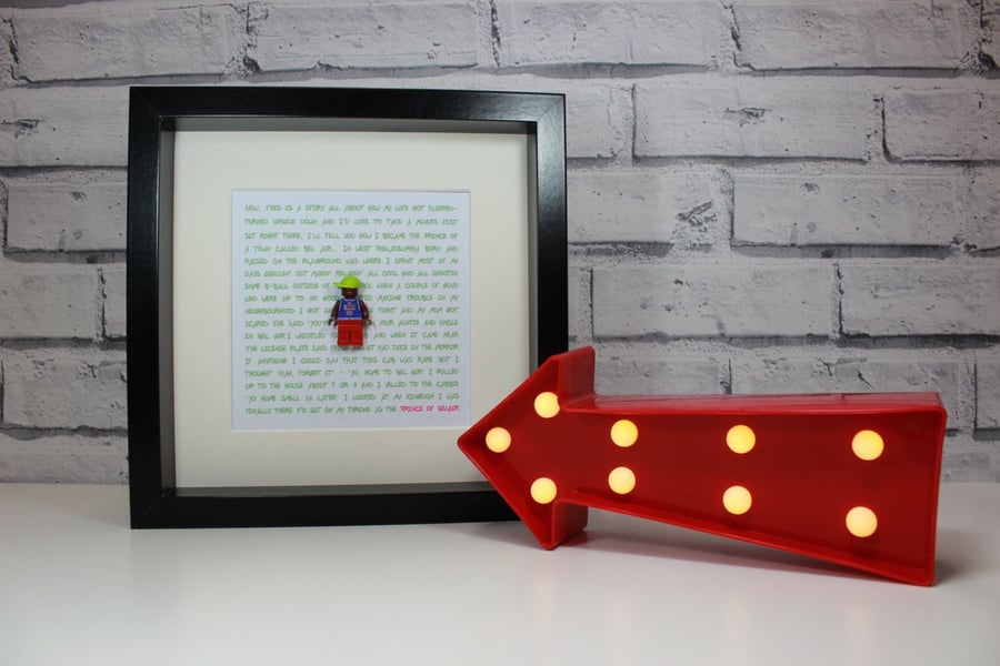 FRESH PRINCE OF BEL-AIR - Framed Lego minifigure - custom made - wall art