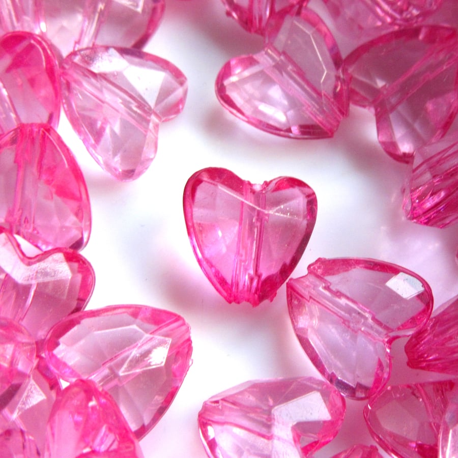 Pink Heart Beads