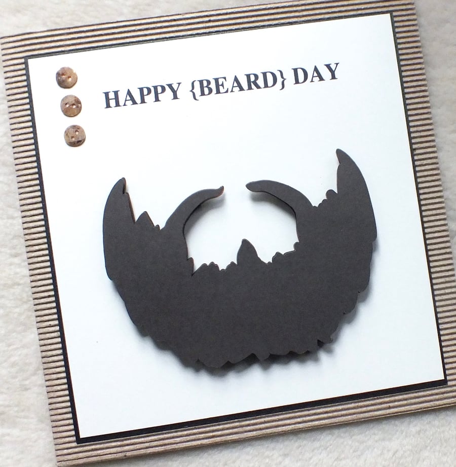 Luxury Handmade Beard Birthday Card