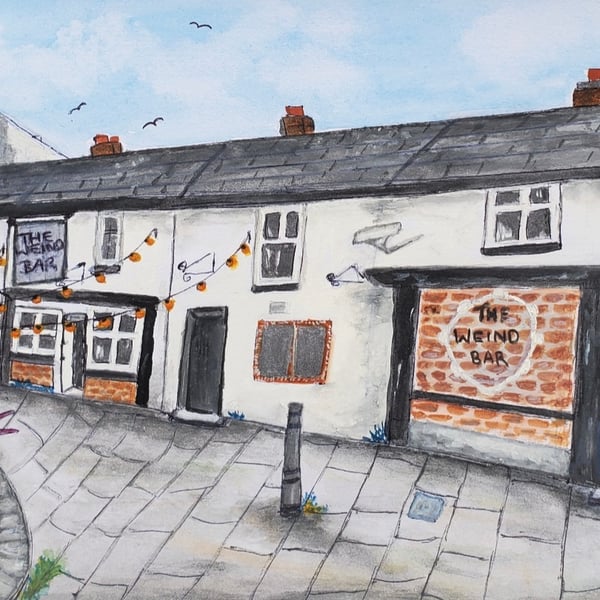 Wigan Heritage Collection -'The Wiend' - Nostaligic Art Print A4