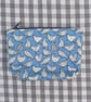 Hand made chicken print zip pouch - Image 1