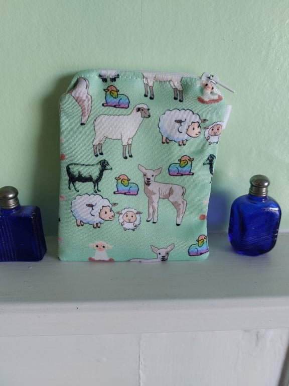 Lamb Sheep Coin Purse or Card Holder 