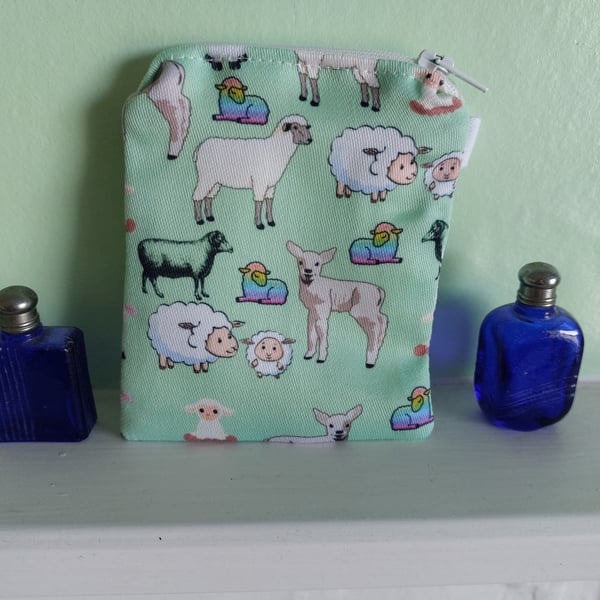 Lamb Sheep Coin Purse or Card Holder 