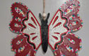 Sequinned wooden butterflies 