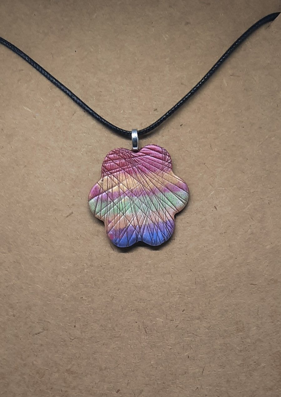 Rainbow burst pendant necklace 