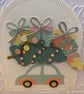 Handmade Christmas Card – Travelling Home for Christmas - Image 3