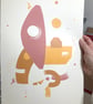 Happenings in Donkey World No.17 three-colour A3 screen-print - Image 6