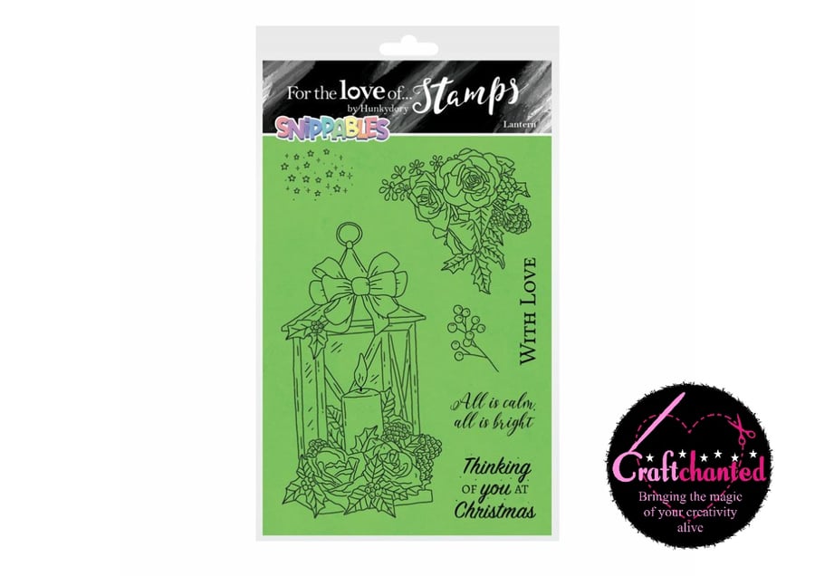 Hunkydory For The Love Of Stamps Snippables Christmas Cheer Lantern Stamp Set