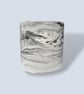 23 cm Extra Large Statement Plant Pot Black and Grey Marble Effect Round Planter - Image 10