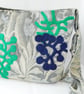 Fabric shoulder bag in Plantasia fabric with appliqued crochet trees - Image 2