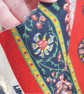 Vintage Liberty of London Fabric, VALARI in Red Boho Botanical pattern - Image 8