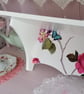Wooden Wall Shelf Storage Made Using Vintage Bird Design Farrow & Ball Bathroom  - Image 7