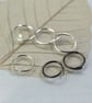 Silver Sleeper Hoop Earring 9mm Tiny Overlap Helix Piercing Hoops - Image 5