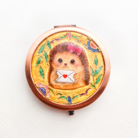 Hedgehog Double-sided Pocket Mirror