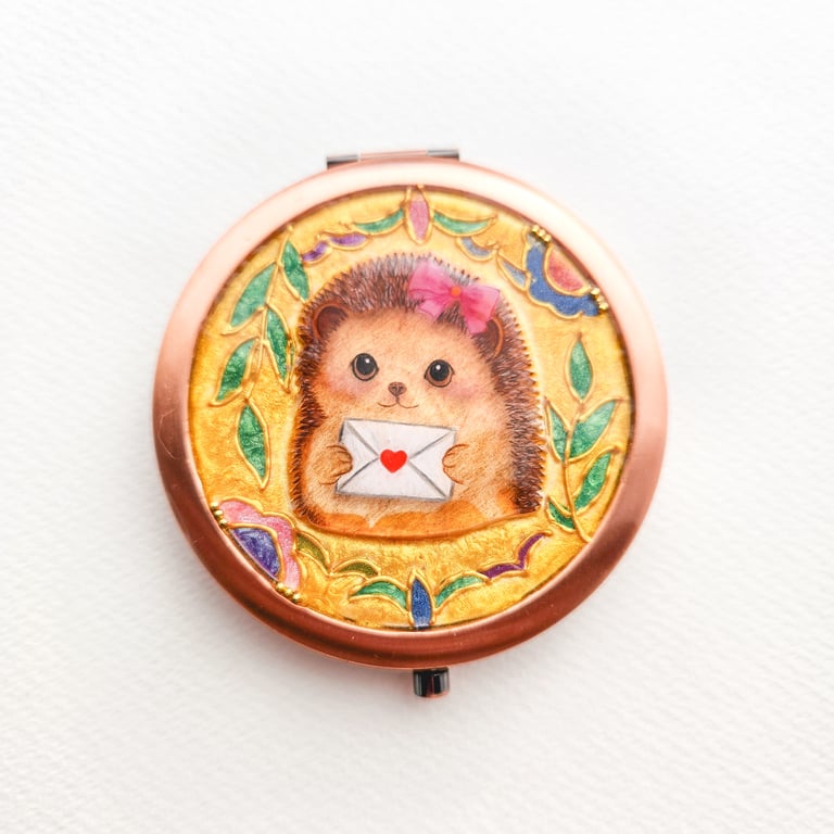 Hedgehog Double-sided Pocket Mirror