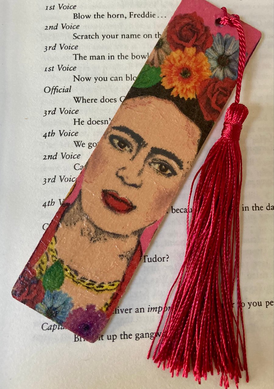 Frida Kahlo Bookmark With Tassel Book Lovers Gift Handcrafted