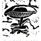 Velvet Shank 1 original linocut