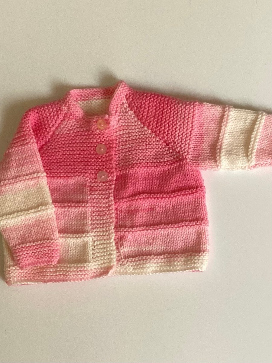 Baby pink cardigan 0-3 months