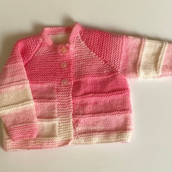 Baby pink cardigan 0-3 months