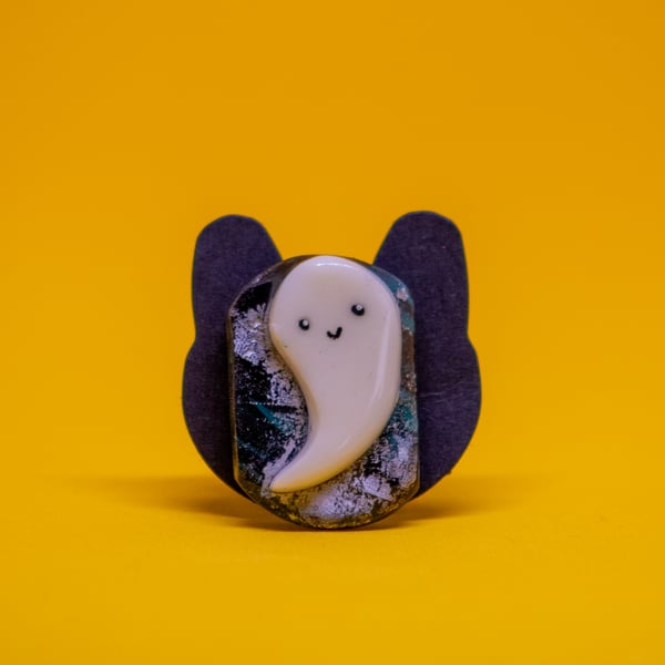 Cute UV Ghost Pin