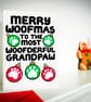 Christmas Card from the Dog, Dogs, Cat, Cat, To Grandpa, Grandpaw - Image 2