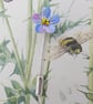 TINY Blue FORGET-ME-NOT PIN Wedding Corsage Masonic Lapel Flower HAND PAINTED