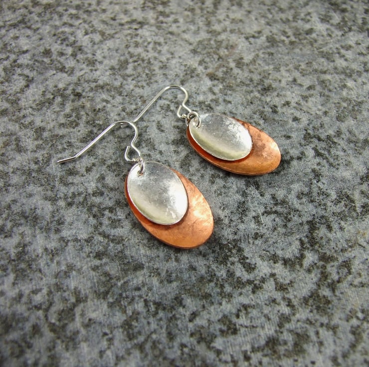 Geometric Oval Earrings