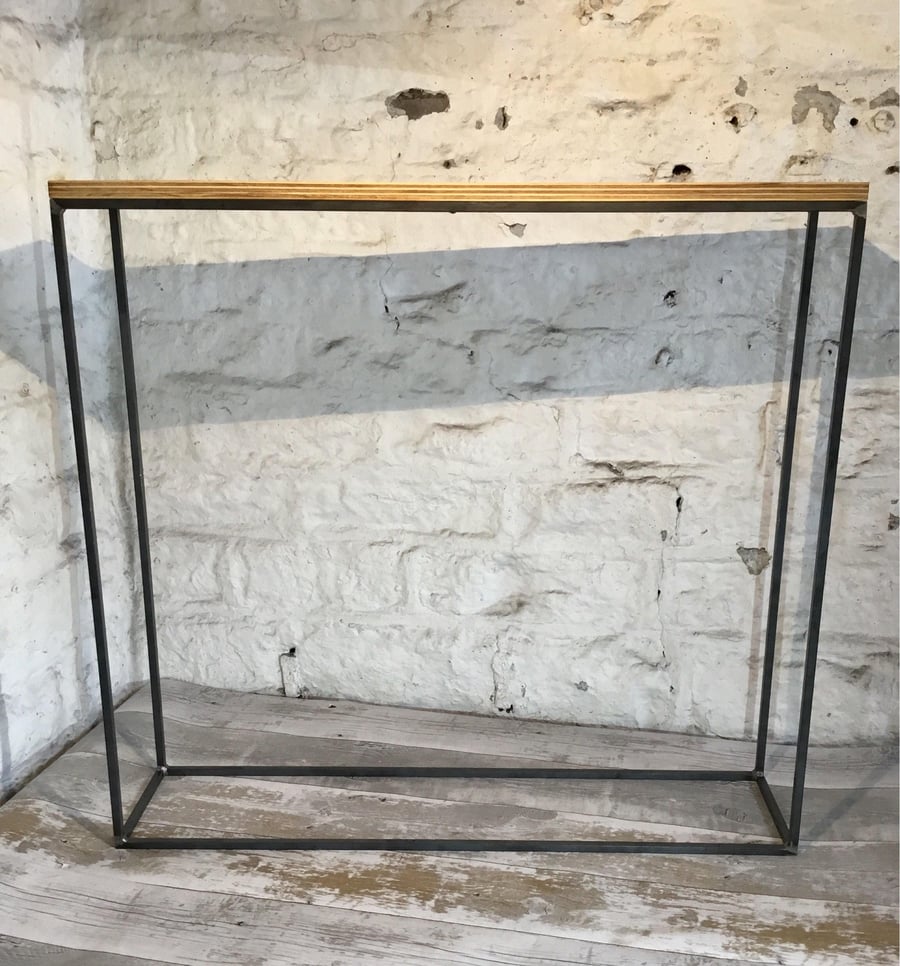 Handmade in the UK Industrial Style Minimal Narrow Console Hall Table Modern