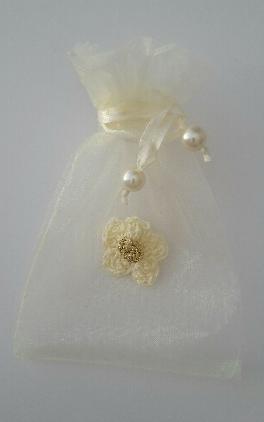 12x Cream wedding favour bags- Gifts bags- Bridal shower- Christening favour bag