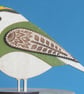 Standing Wooden Goldcrest Decoration - Hand Painted - Image 4