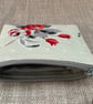Fabric Coin Purse, Money Pouch, Zipped Purse, Purse, Card Holder, Red Rose - Image 7