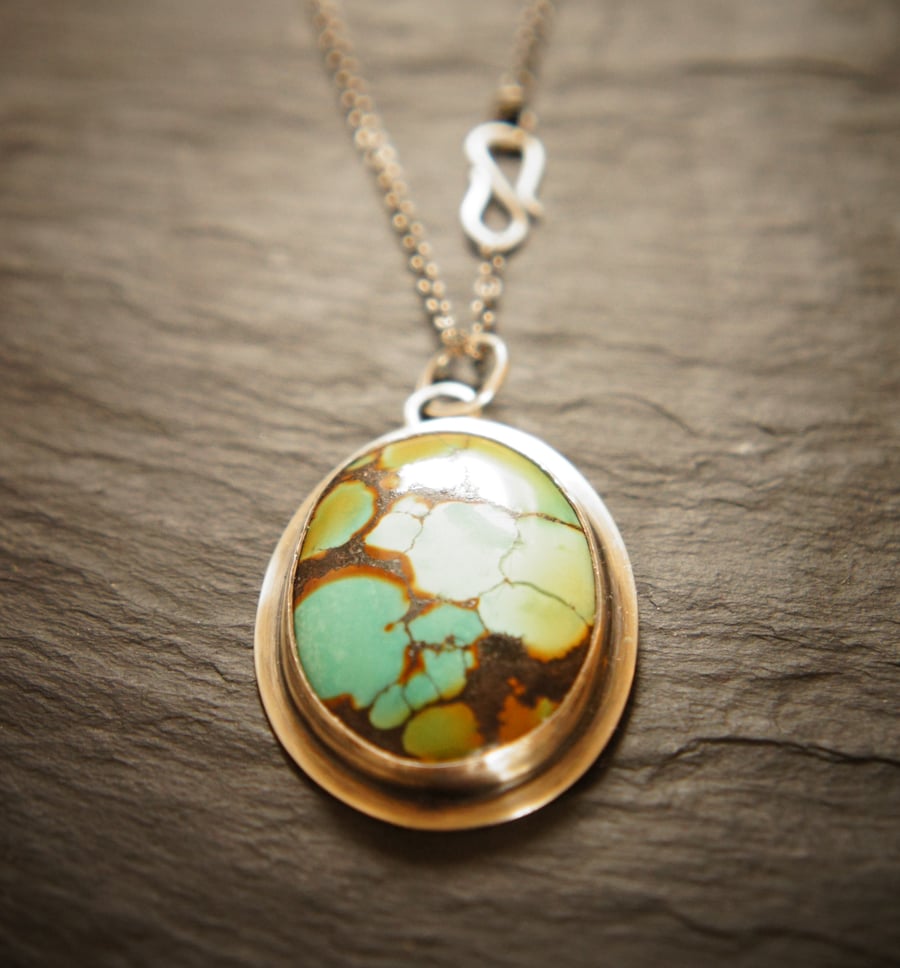 Turquoise Gemstone and Sterling Silver Pendant