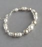 Champagne and White Pearl Bracelet - Taupe Bridesmaid Gifts - Wedding Jewellery - Image 1