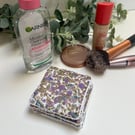 Reusable Bamboo Towelling Face Pads Pack of 7 - Purple Floral
