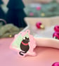 Cosy Christmas Cat Pink Sticker - Image 2
