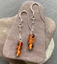Amber & Sterling Silver Drop Earrings - Image 3
