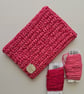 Crocheted Kindle Case - Soft Cotton eReader Sleeve with Metallic Thread 