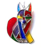 Fox Suncatcher Stained Glass Funky Rainbow - Image 3