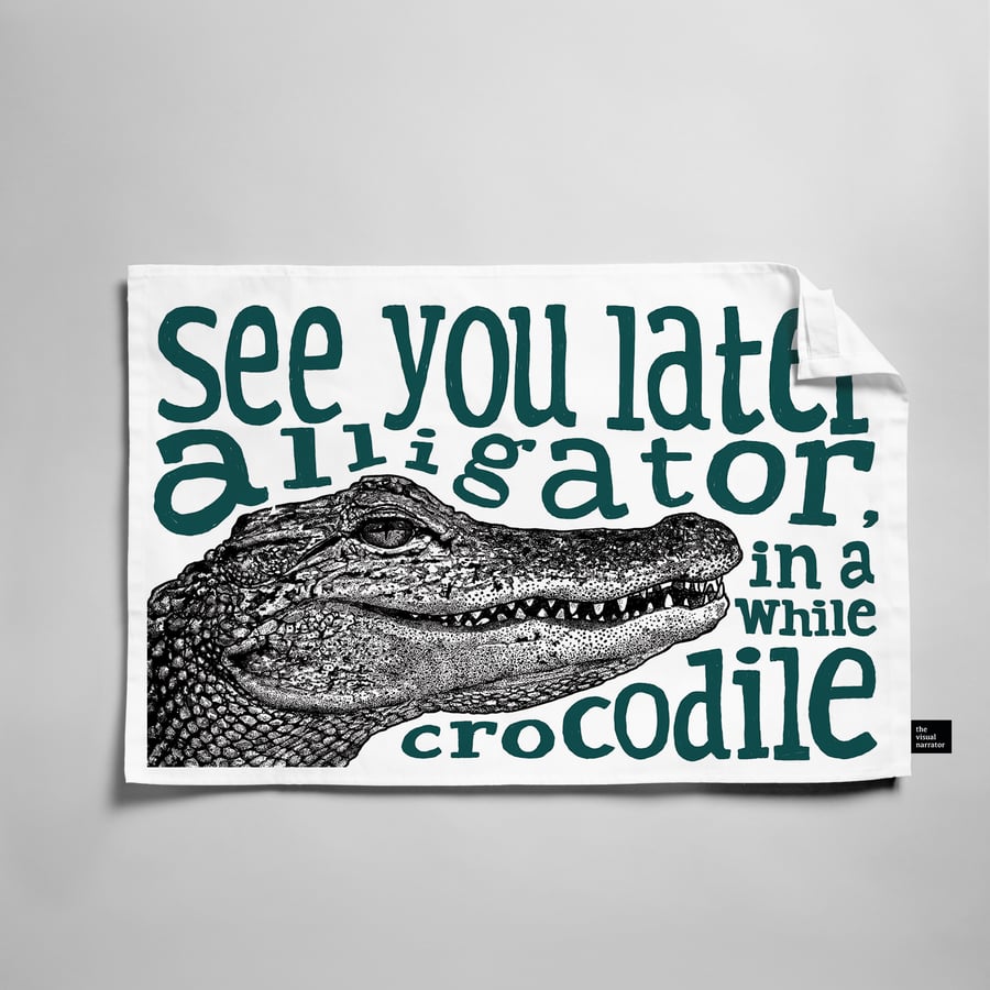 Alligator Cotton Teatowel