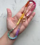 Fizzy Rainbow Hand Knotted Beaded Gemstone Necklace
