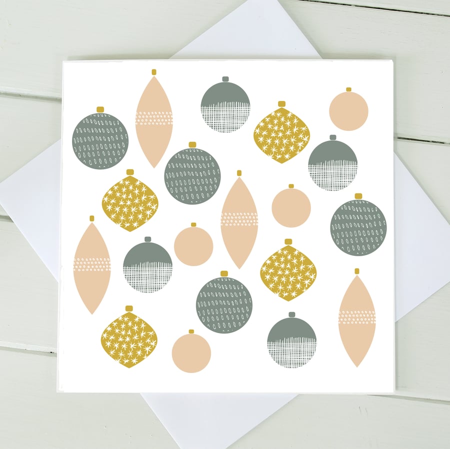 Scandi Christmas Baubles Cards 