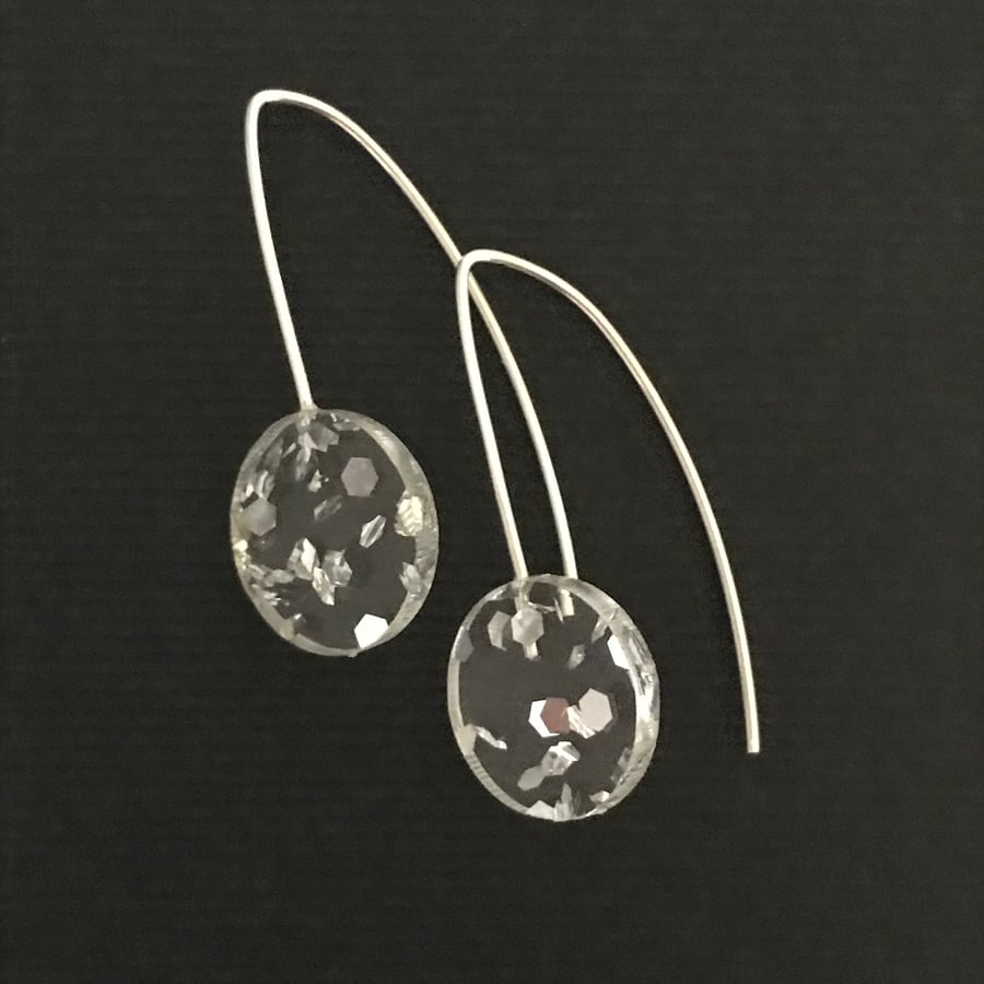Wee Silver Foil Earrings