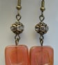 Coral Crush Czech Glass & Diamante Earrings - Image 4