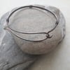 For HH - Copper Double Bangle, Hammered Loop and Hook