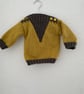 Aran weight jumper with V shaped insert - Image 6