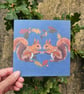 'Red Squirrels & Acorn heart', Valentine's day, Love, Wedding, Anniversary  - Image 1