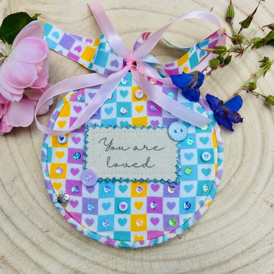 You Are Loved Dream Big Nursery Hoops, Inspirational Baby Wall Decor