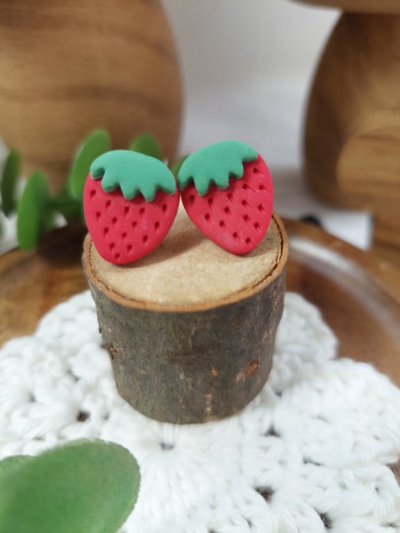 Strawberry stud earrings