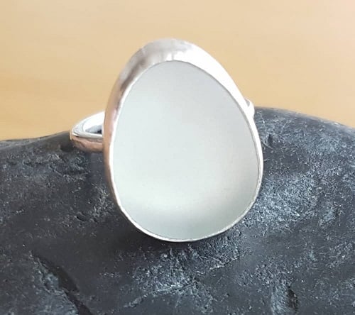 Sterling Silver Seaglass Ring